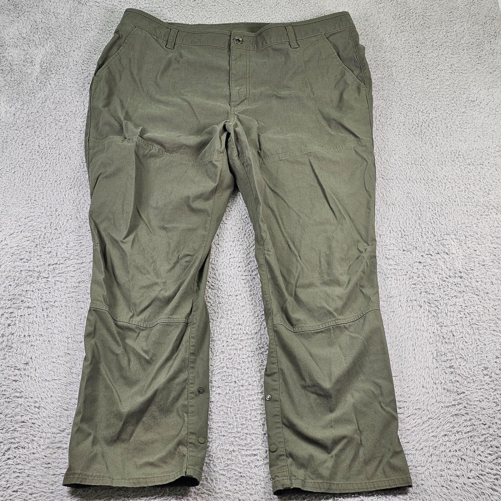 Mountain Hardwear Pants Mens 40x30 Green Stretch Hiking Zip Hem‎ Snap OM6344